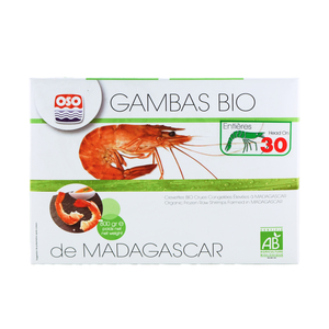 Frozen Madagascar Organic Shrimp 30pc 800g*