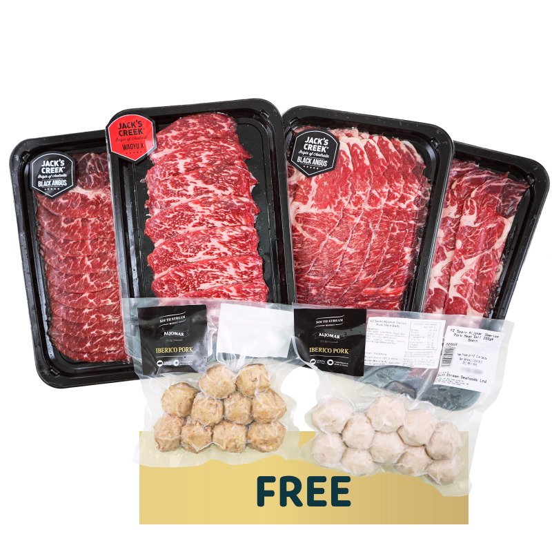 Jack's Creek Hot Pot Slices Combo - Free Iberico Meat Ball 200gX2pks