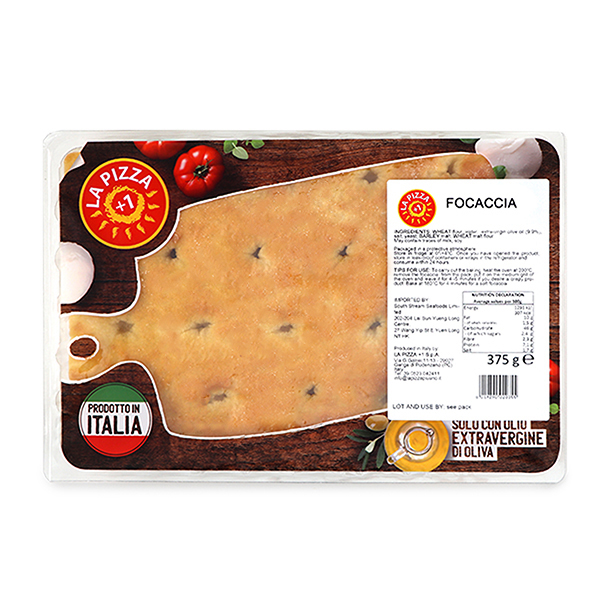 La Pizza Mediterranean Focaccia (Classic, Crispy, EVO) 375g - Italy*