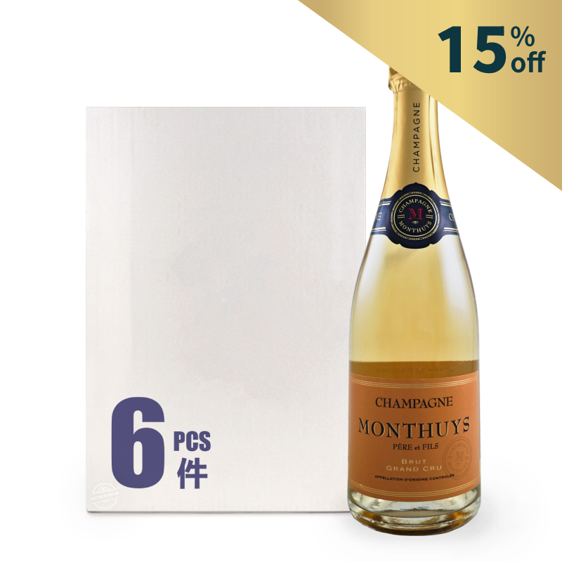 French Champagne Monthuys Grand Cru Brut 750ml - Case Offer*