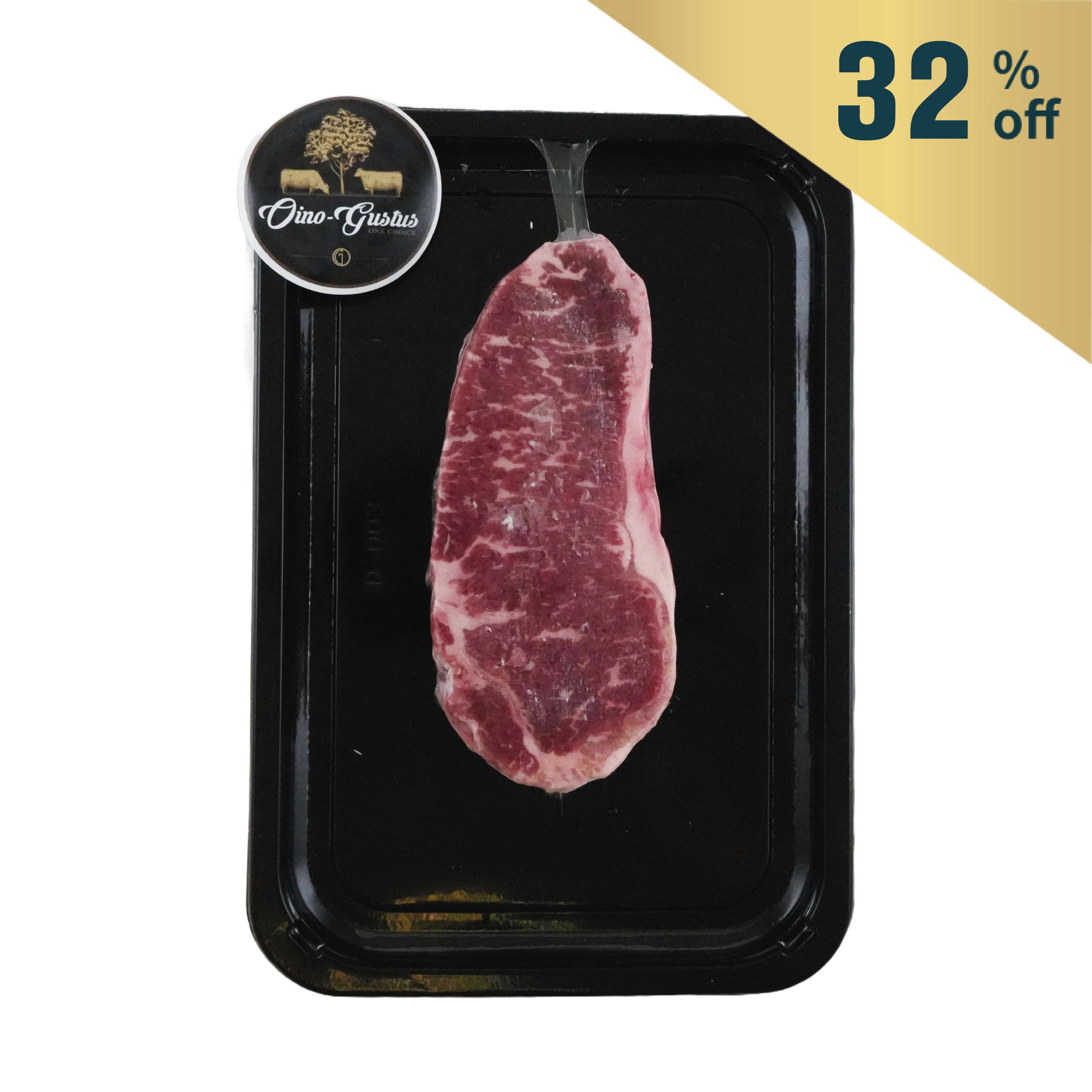 Frozen Aus Oino Gustus Black Angus 250days Striploin Steak 250g*