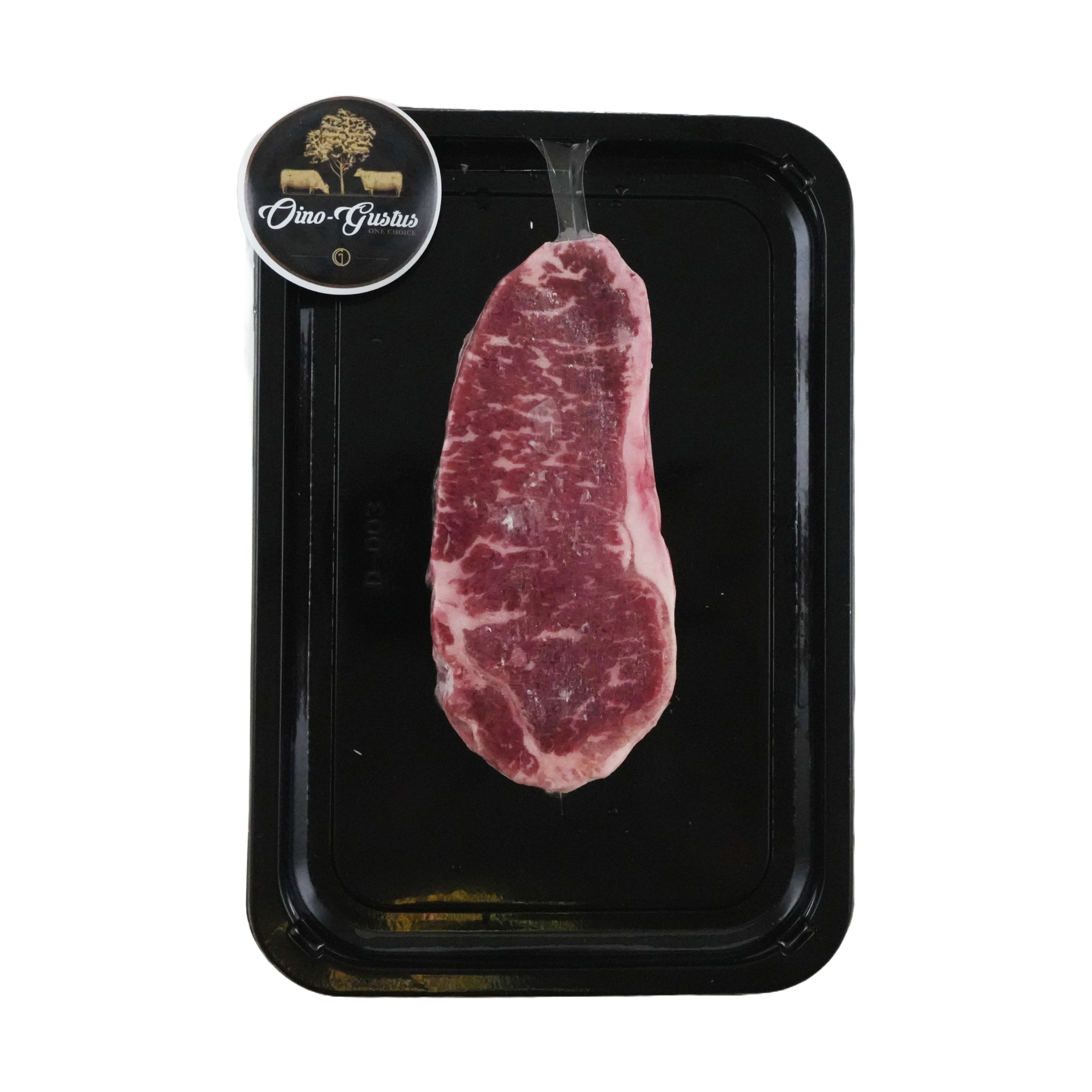 Frozen Aus Oino Gustus Black Angus 250days Striploin Steak 250g*