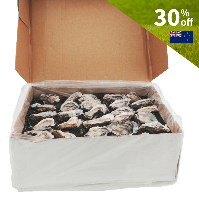 Frozen NZ Clevedon Coast Half Shell Organic Pacific Oysters 120pcs* South Stream Market