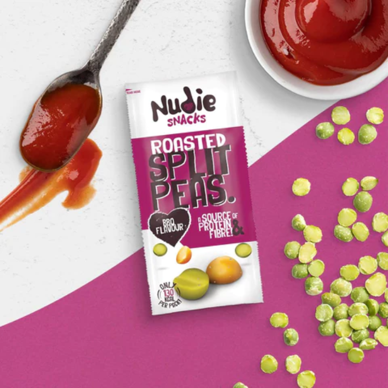 UK NUDIE SNACKS Roasted Peas BBQ, 30g*