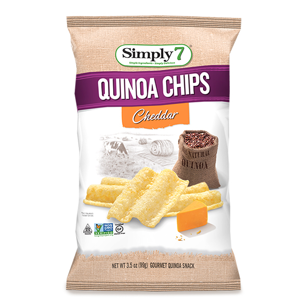 Simply 7 Quinoa Chips Cheddar 99g - US*