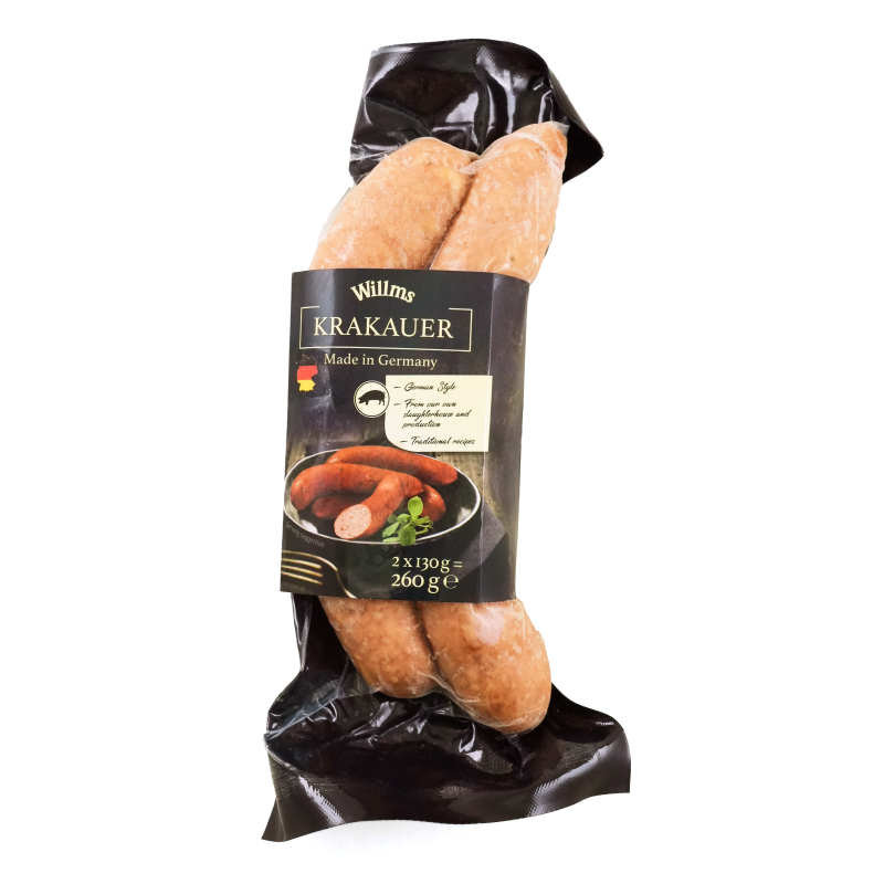 Frozen Germany Willms Fully Cooked Krakauer Sausages(2pcs) 260g*