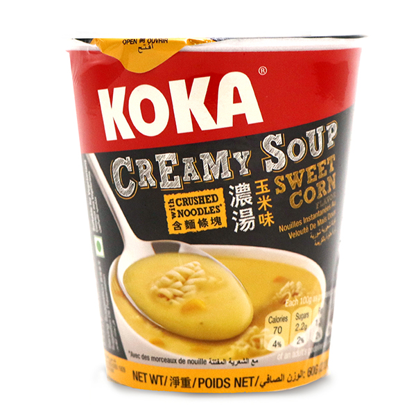 KOKA Creamy Soup Sweet Corn Flavor Cup Noodles 60g - Singapore*