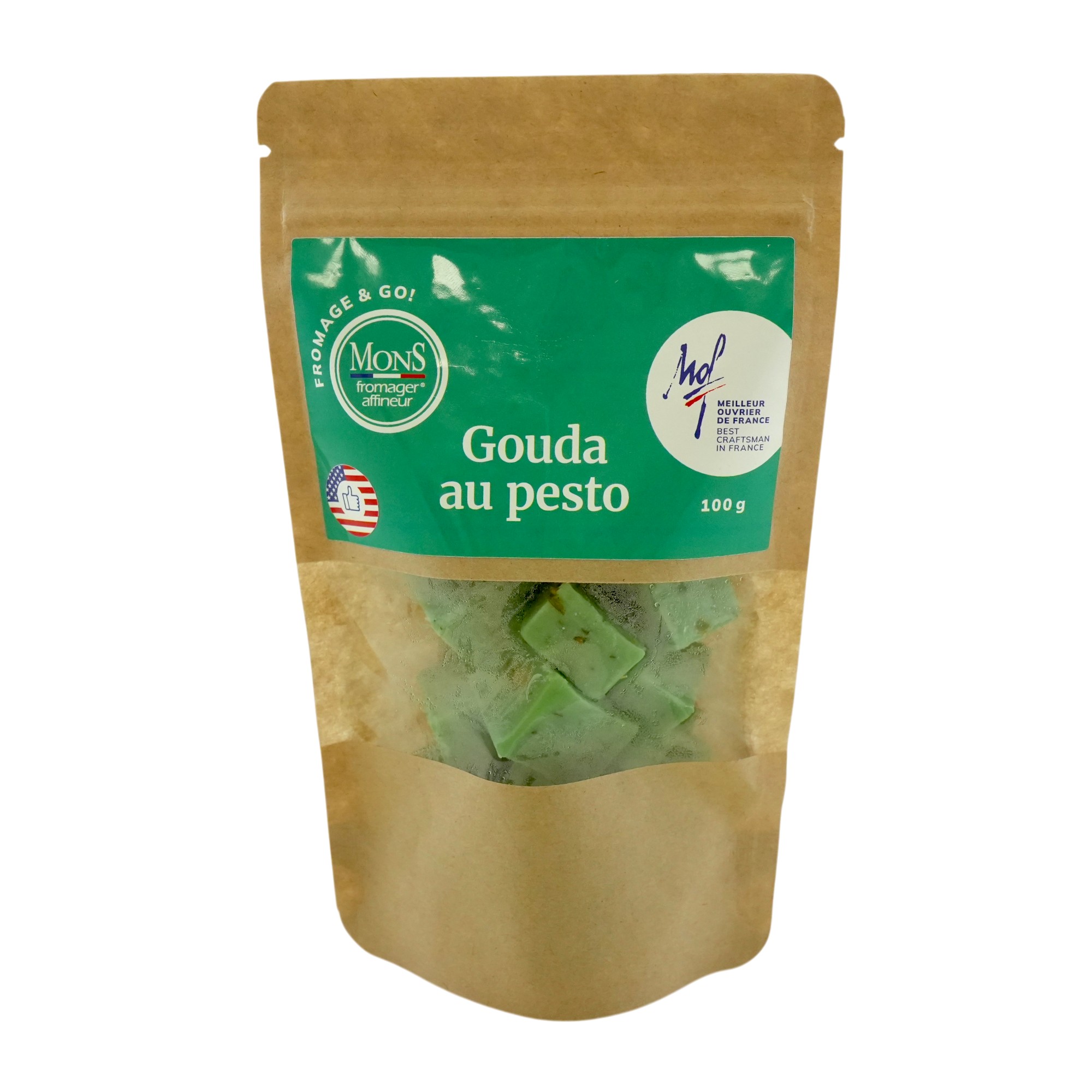 France Mons Fromage & go Gouda au Pesto 100g*