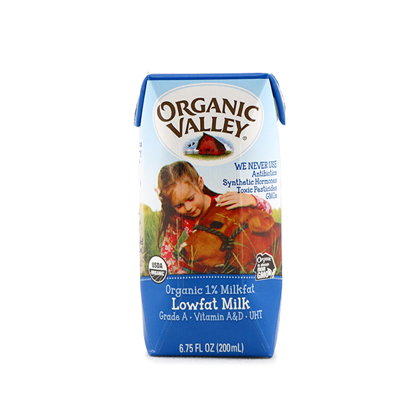 美國Organic Valley 1%低脂牛奶200毫升*
