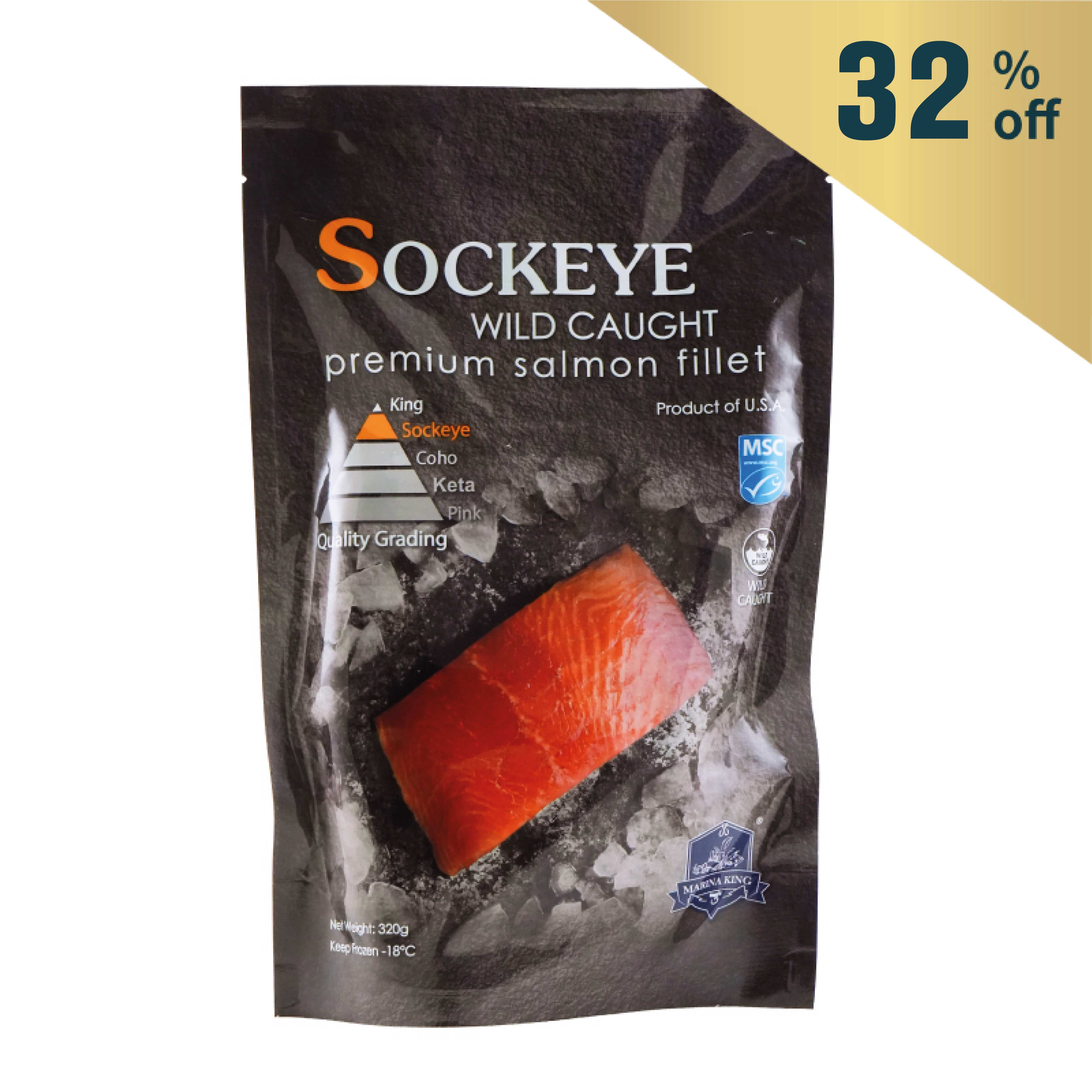 Frozen US Wild Caught Sockeye Salmon 320g*