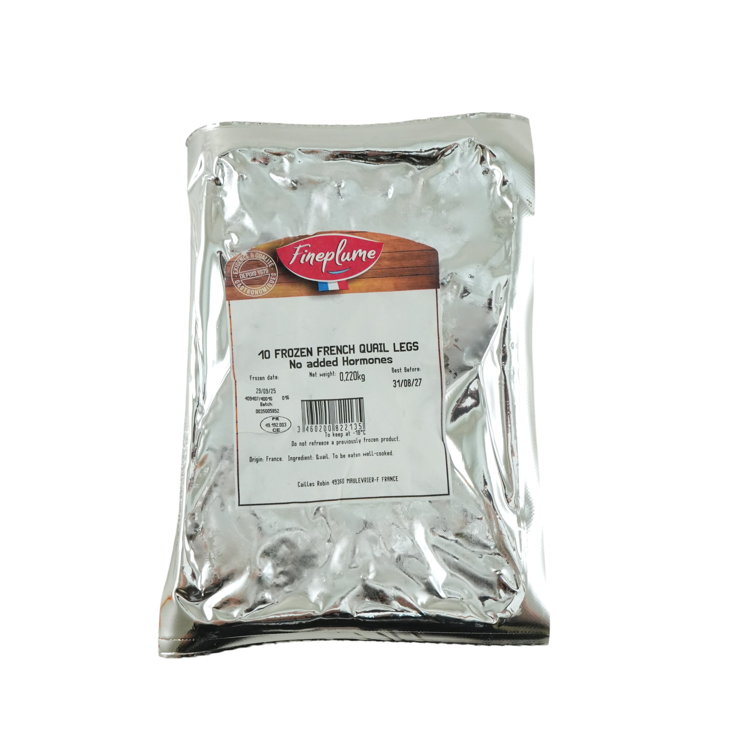 Frozen France Fineplume Hormone Free Quail Skin-on Breast 300g*