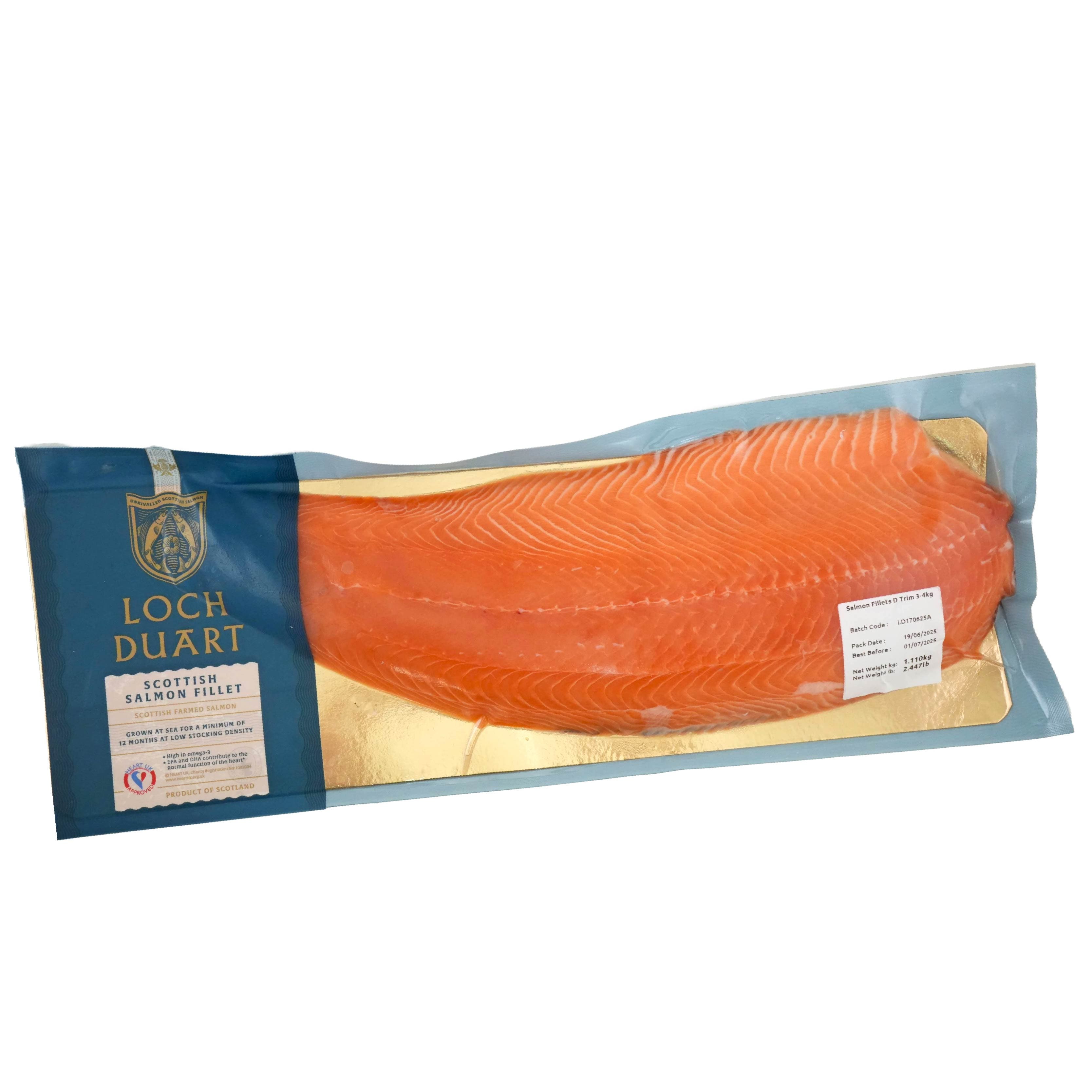 Frozen Scottish Loch Duart Salmon Whole Side Fillet
