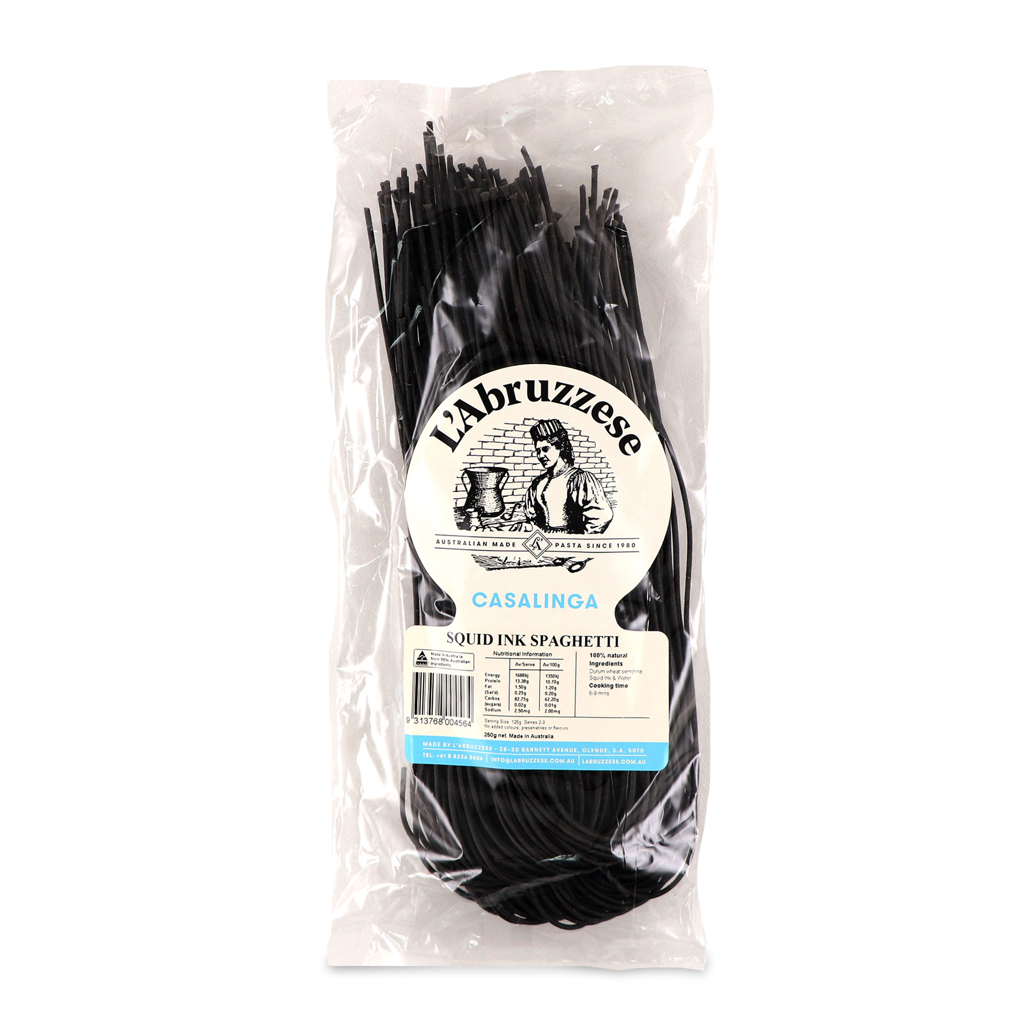 L'abruzzese Squid Ink Spaghetti 200g - Aus*