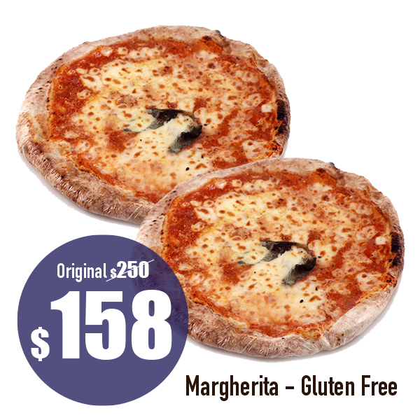 Frozen Neapolitan 2pcs GF Margherita Pizza per Combo - Italy*