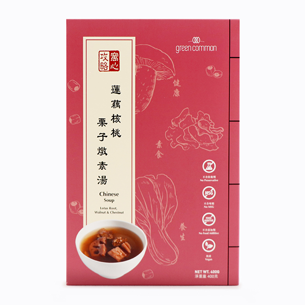 Green Common Double-Boiled Lotus Root with Walnut & Chestnut Soup 400g - China*