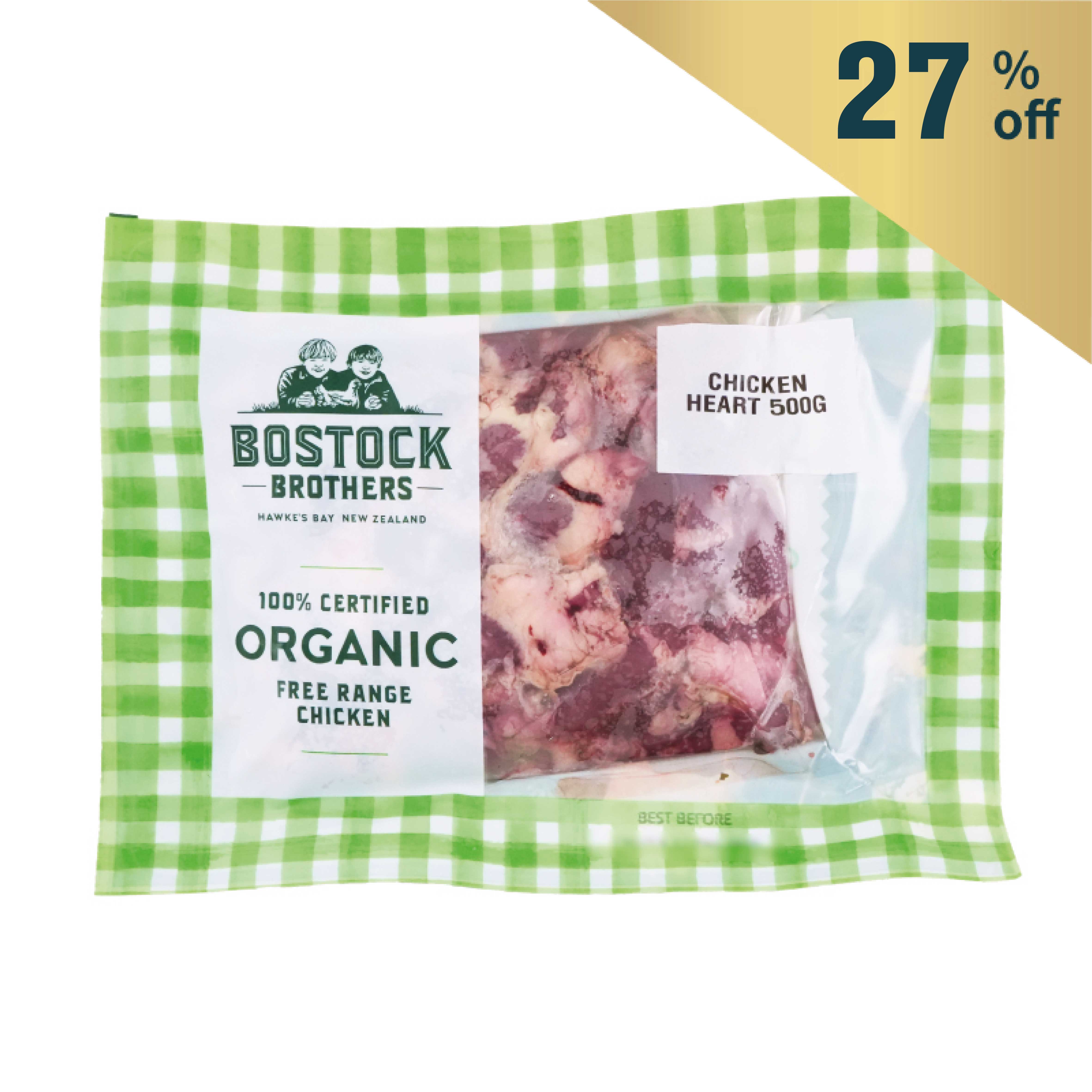 Frozen New Zealand Bostock Brothers Chicken Hearts 500g*