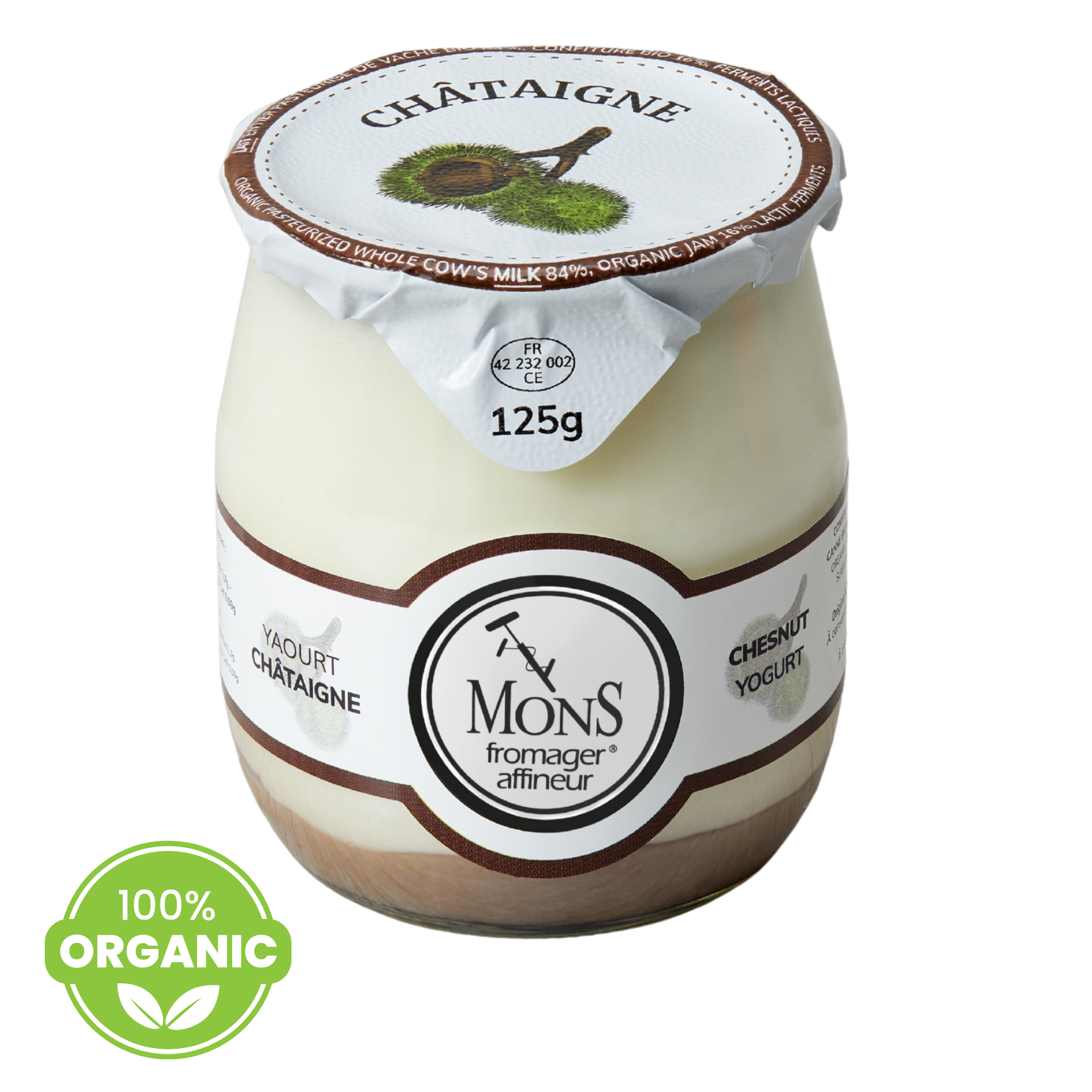 France Mons Organic Chestnut Yogurt 125g