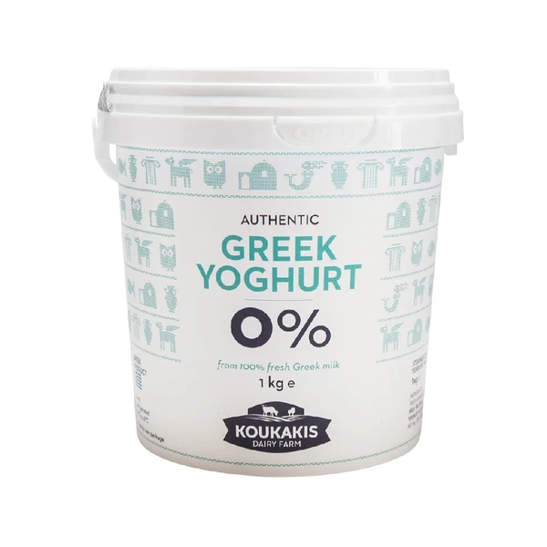 Koukakis Greek Yogurt Plain 0% Fat 1kg*