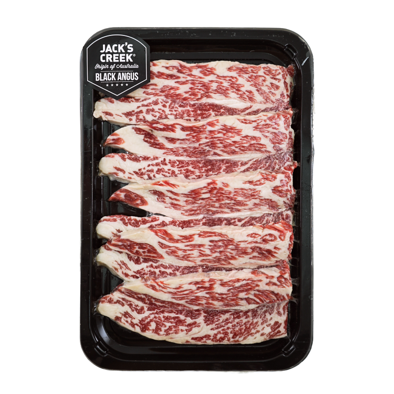 Frozen Aus Jack's Creek Black Angus 180days Grain Fed MS3+ Boneless Short Rib 3mm Sliced 300g*