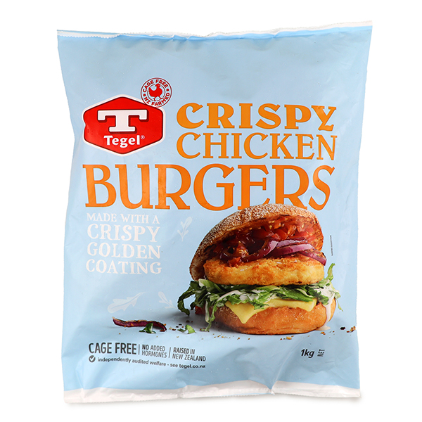 Frozen NZ Tegel Free Range Crispy Chicken Burgers 1 kg*