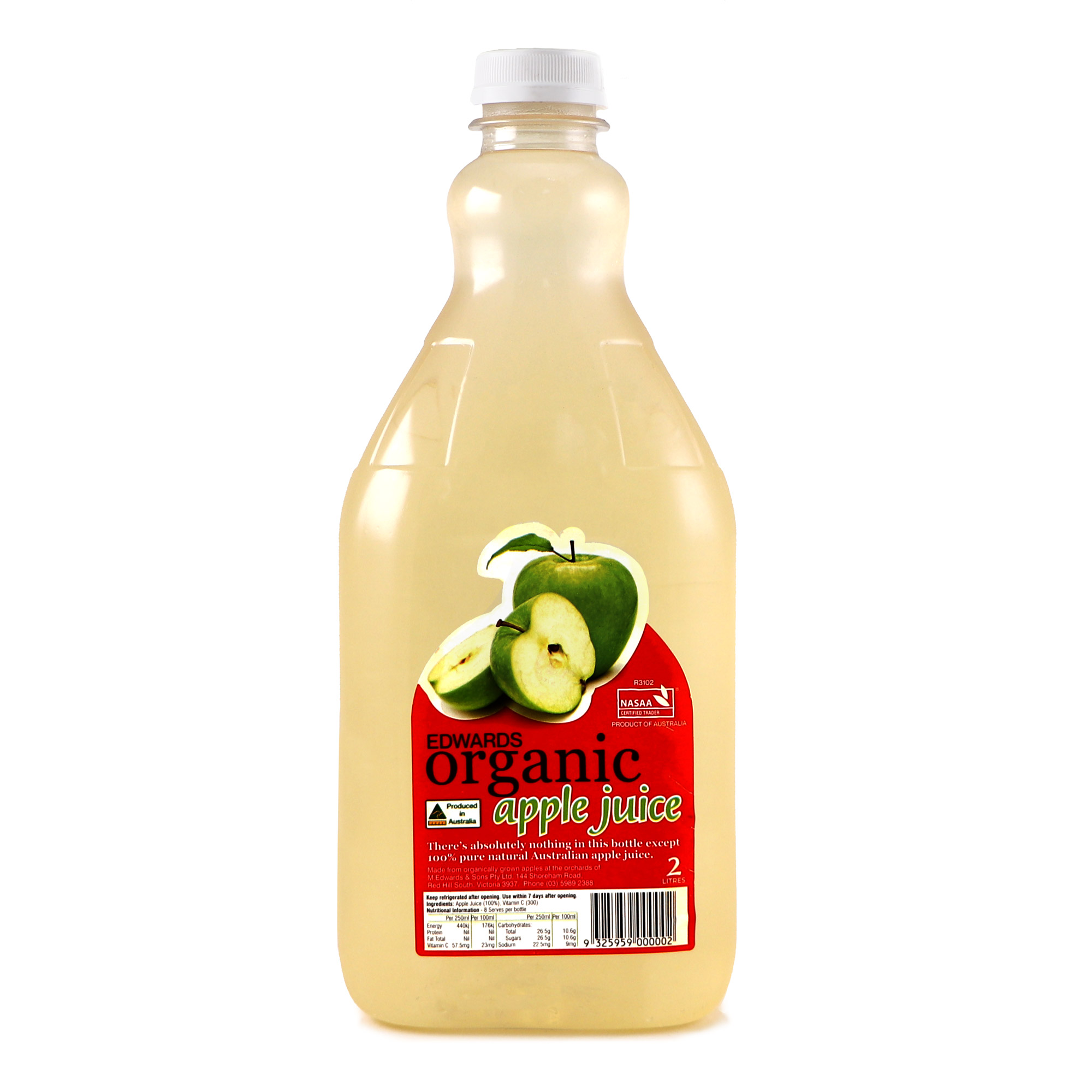Edwards Organic Apple Juice 2L - Aus*