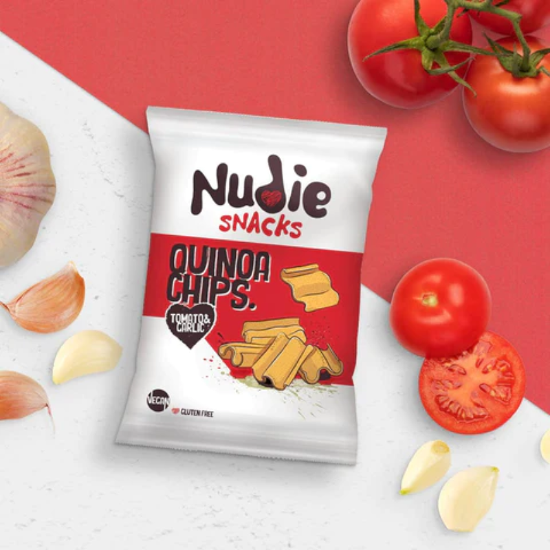 UK NUDIE SNACKS Quinoa Chips Sundried Tomato & Garlic 20g*