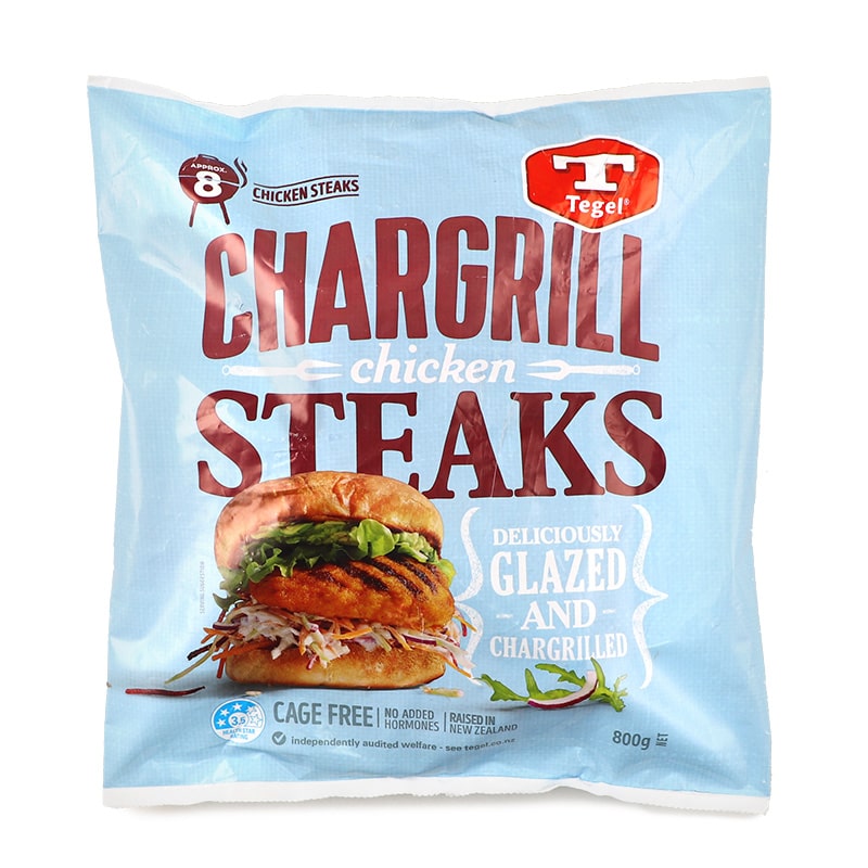 Frozen NZ Tegel Chargrill Chicken Steaks 800g*