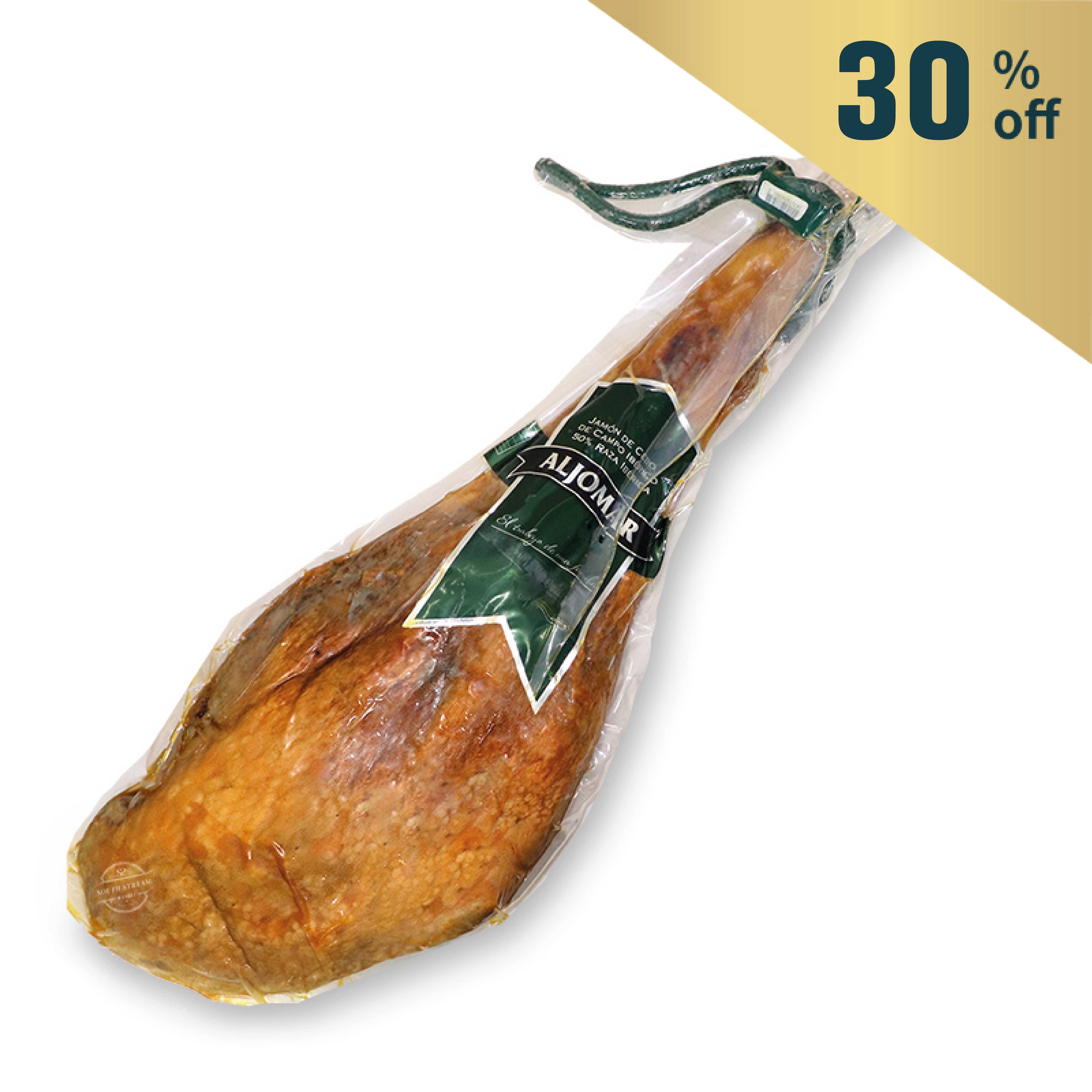 Spain Aljomar Natural Range Feed 50% Iberico Ham Green Label (36months+) 