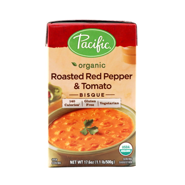 Pacific Organic Roasted Red Pepper & Tomato Bisque 500g - US*