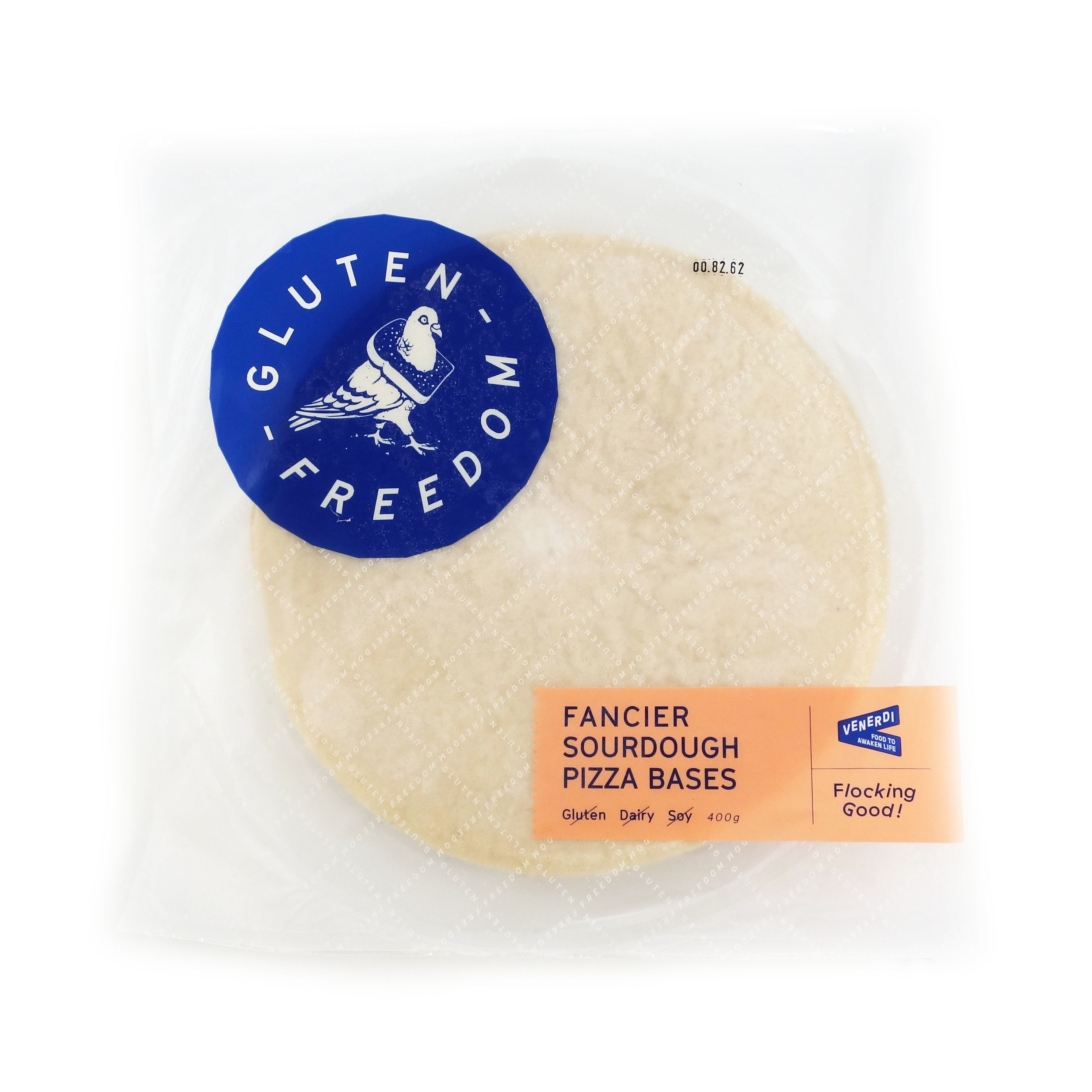 Frozen NZ Venerdi gluten free Fancier Sourdough Pizza Bases 400g*