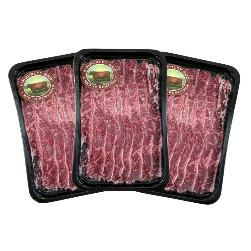 Frozen Aus Kimberley Red Black Angus 175days Short Rib Meat Sliced 2mm 200g - Buy 2 Get 1 free*