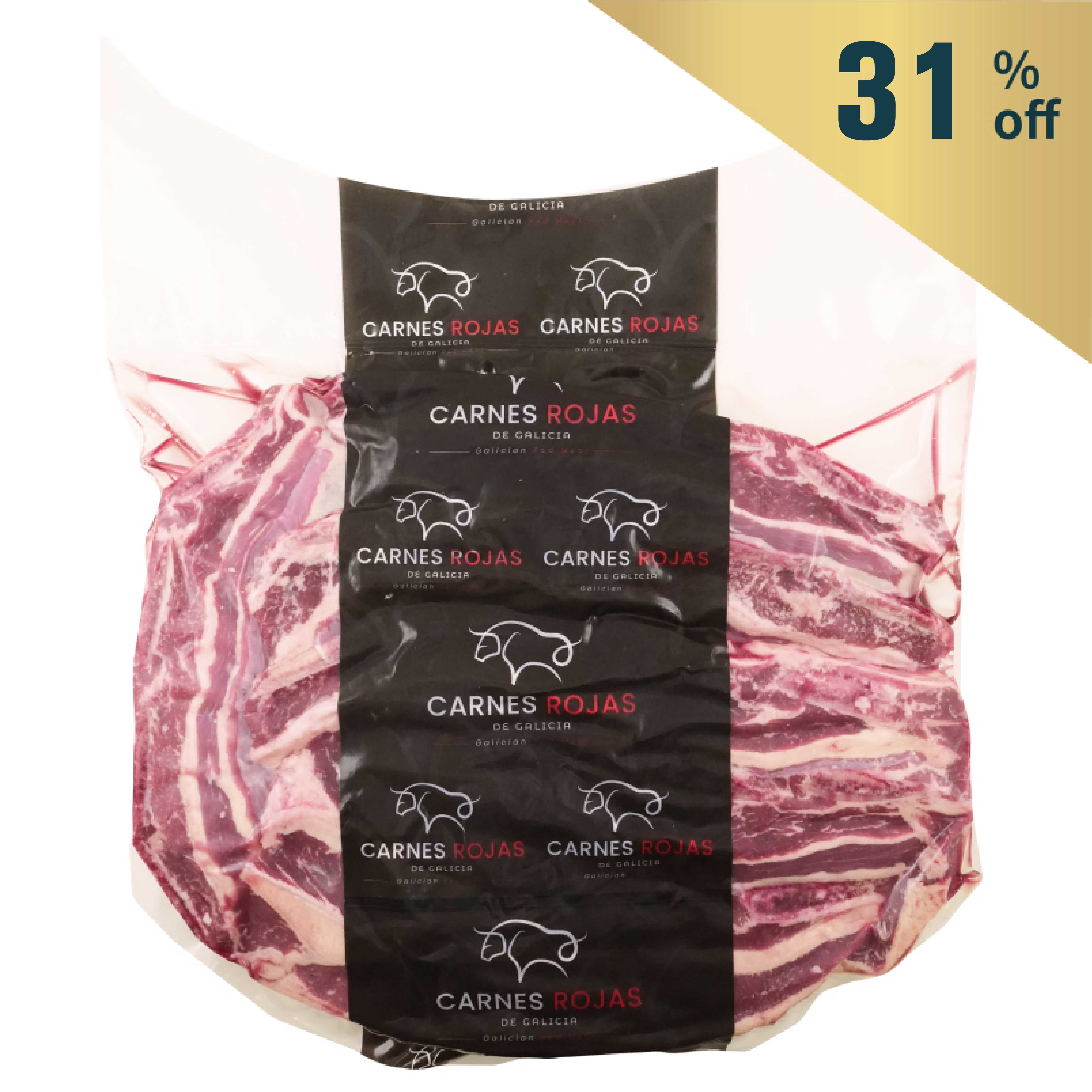 Frozen Spain VacaGalleca (Rubia Gallega) Dry Aged 20 -35days Bone-in Short Ribs