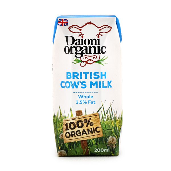 英國Daioni UHT有機全脂牛奶200毫升*