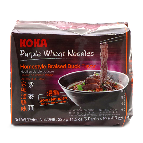KOKA Purple Wheat Noodles - Homestyle Braised Duck Flavor (5packs*65g) - Singapore*