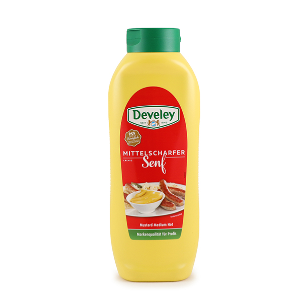 Develey Mustard Medium Hot 875ml - Germany*
