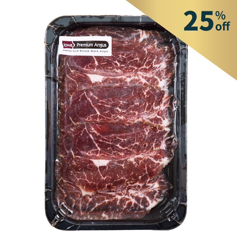 急凍美國Iowa Premium黑毛安格斯粟飼特選級(Choice)牛肩胛脊肉(火鍋用)200克*