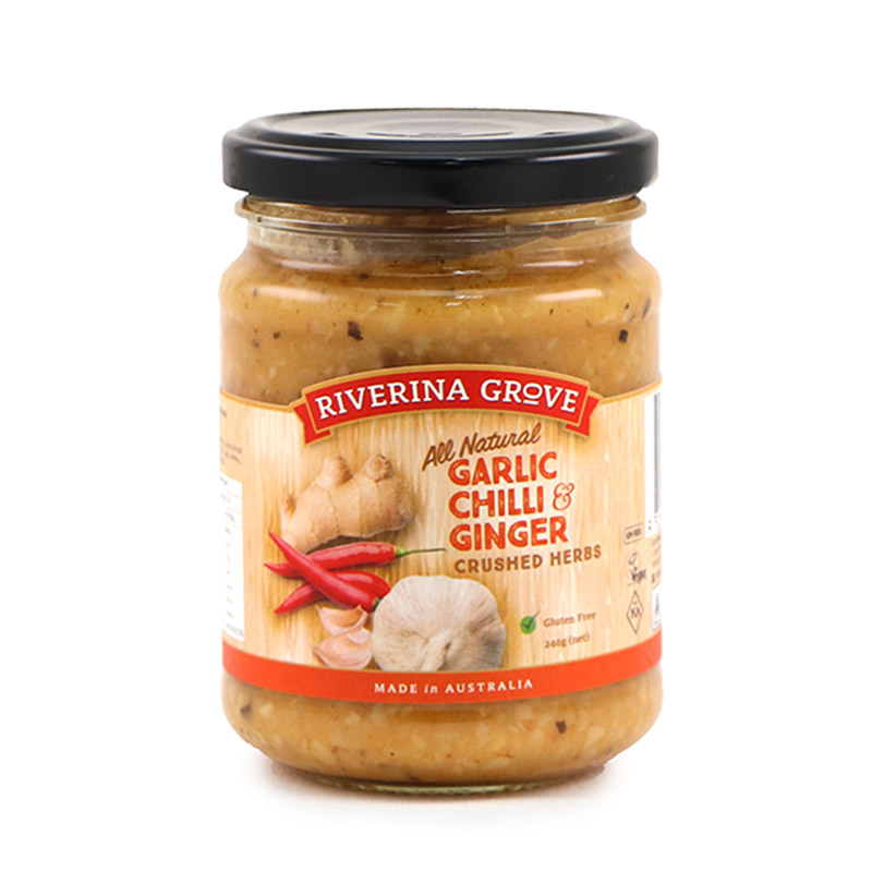 Riverina Grove Crushed Garlic & Chili Ginger Sauce 240g - Aus*