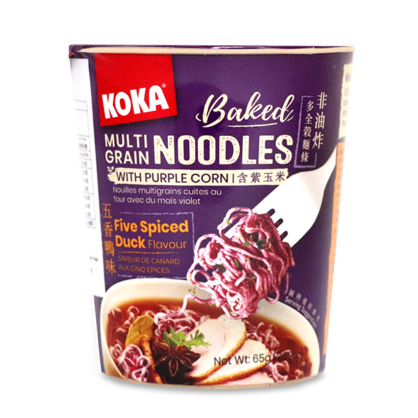 KOKA Baked Multigrain Noodles with Purple Corn -Five Spiced Duck Flavour Cup Noodles 65g - Singapore*