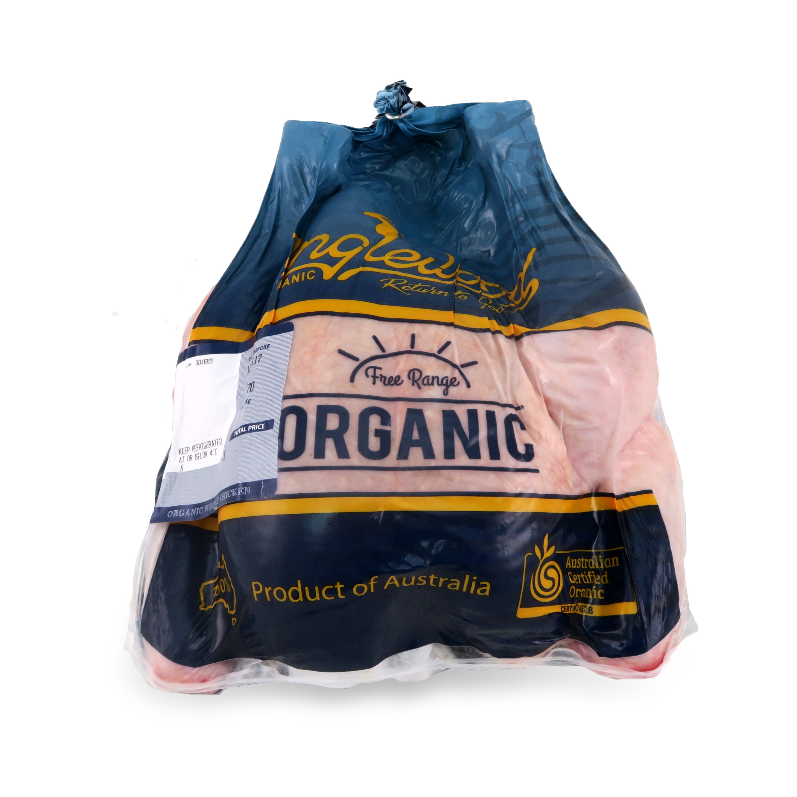 Frozen AUS Inglewood Organic Whole Chicken - S (<1.4kg)