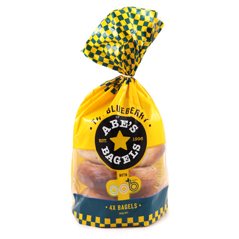 Frozen NZ Abe's Bagels - The Blueberry 360g*