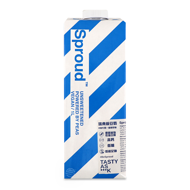 Sproud Unsweetened Milk Powered by Peas 1L - Sweden*