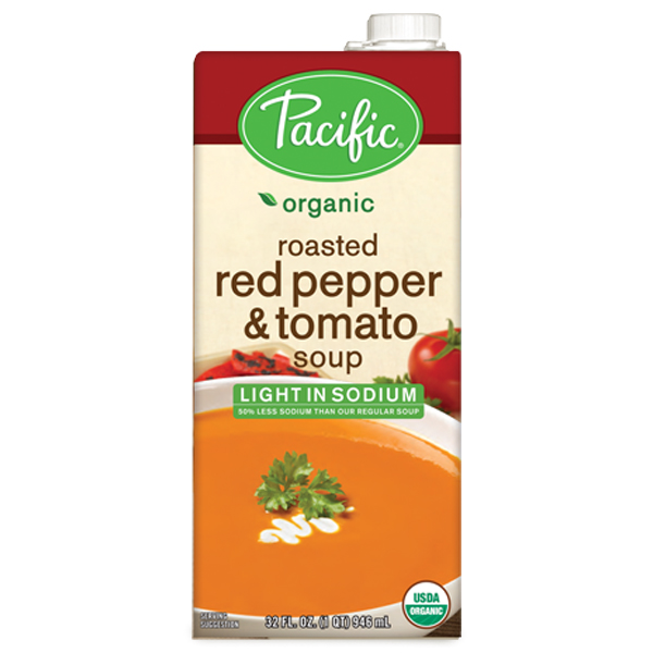 Pacific Organic Lite Sodium Roasted Red Pepper & Tomato Soup 946ml - US*