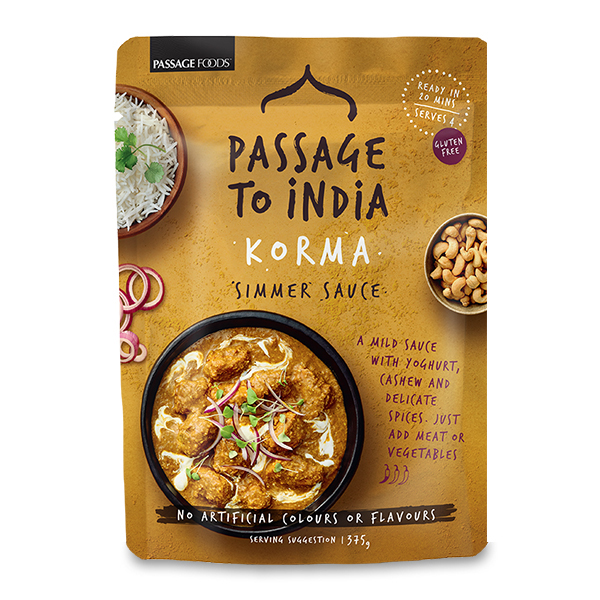 Passage to India Korma Simmer Sauce 375g - Aus*