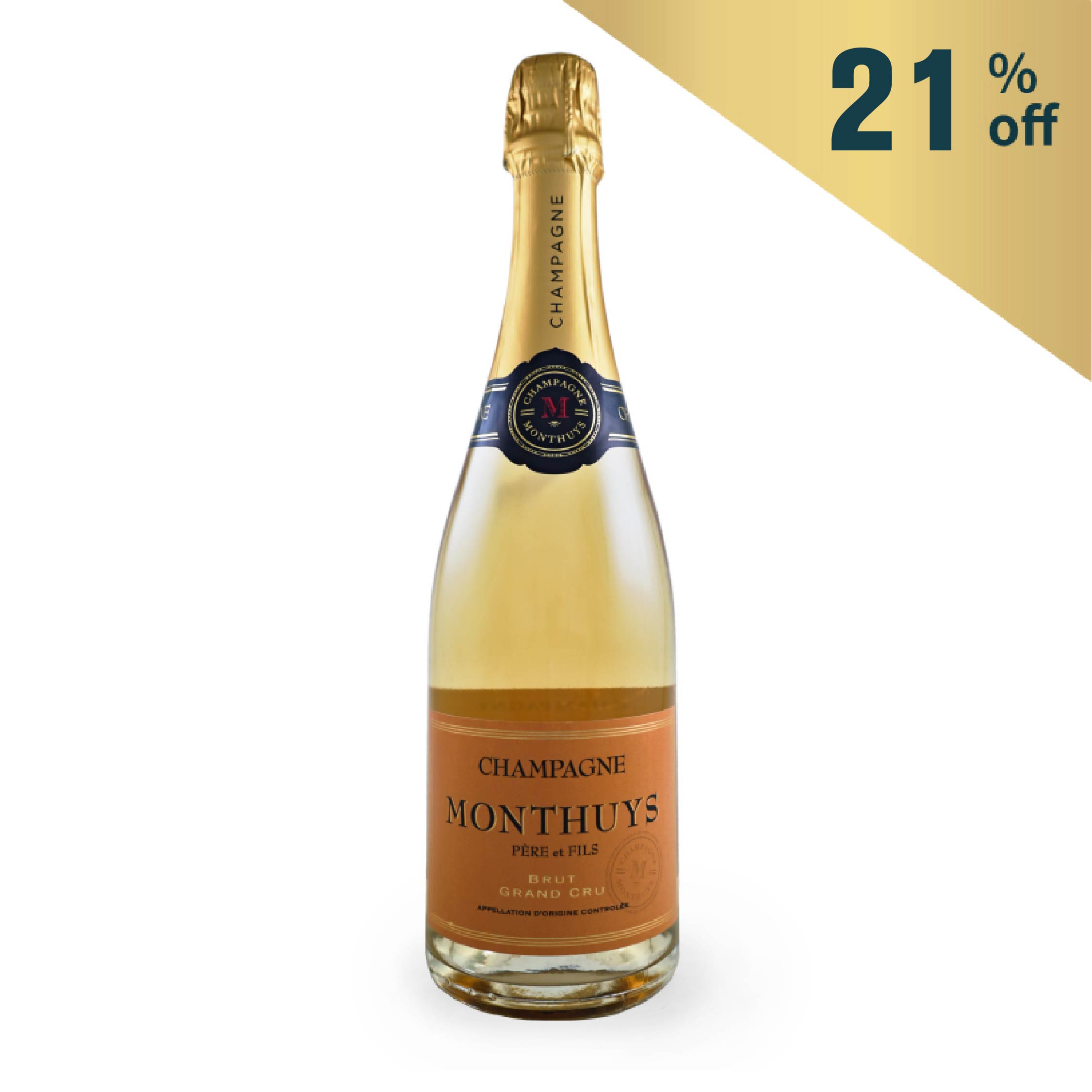 法國Monthuys Grand Cru Brut 香檳 750毫升*