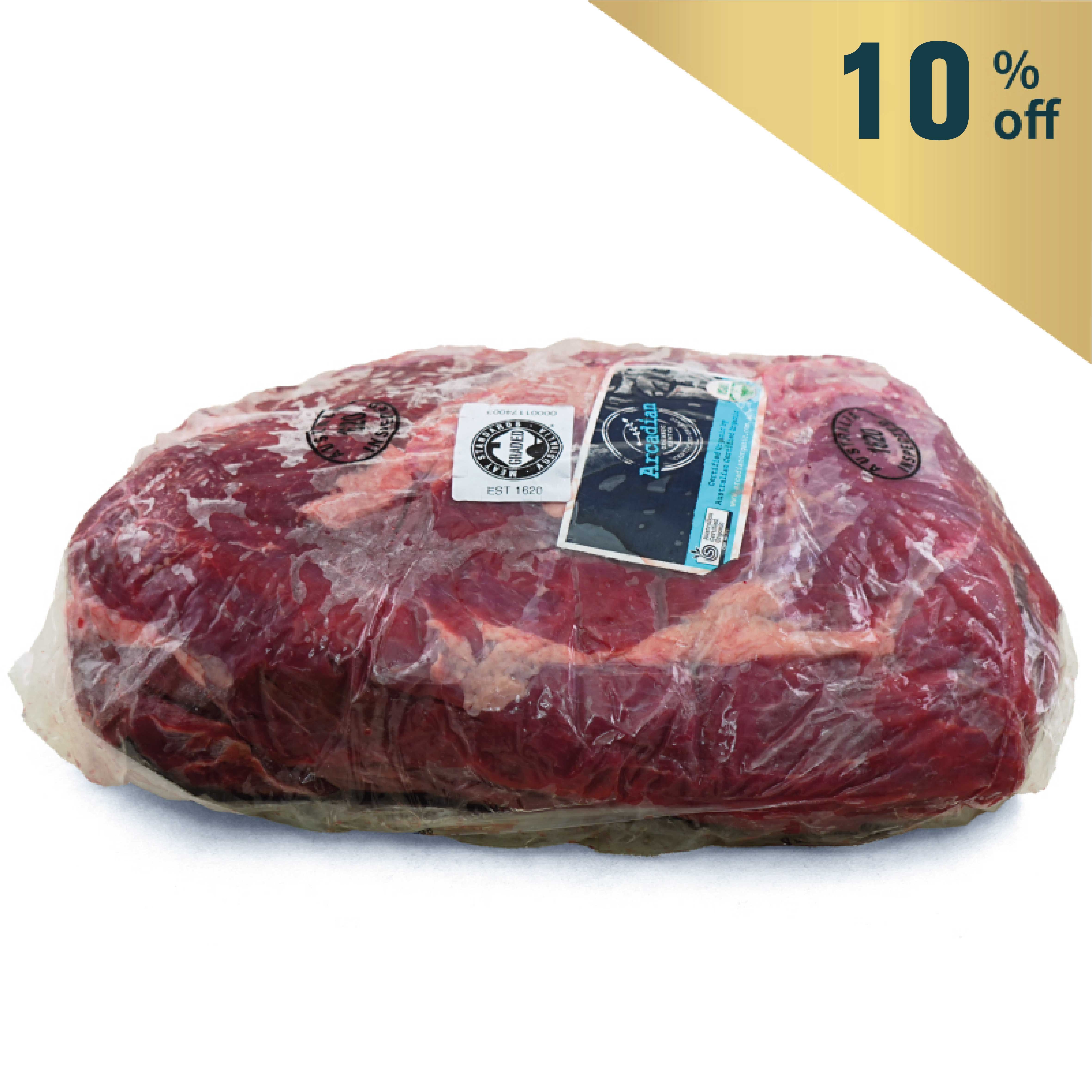 Frozen Aus Arcadian Organic Chuck Roll Whole Primal Cut 