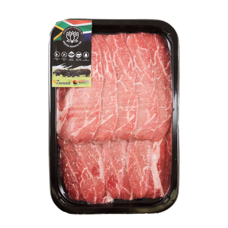 Frozen South Africa Cavalier 400 days MS8/9 Grain Fed Wagyu Chuck 2mm Sliced 200g*