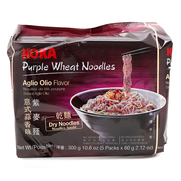 新加坡KOKA紫麥麵-意式蒜香味(60克*5包裝)*