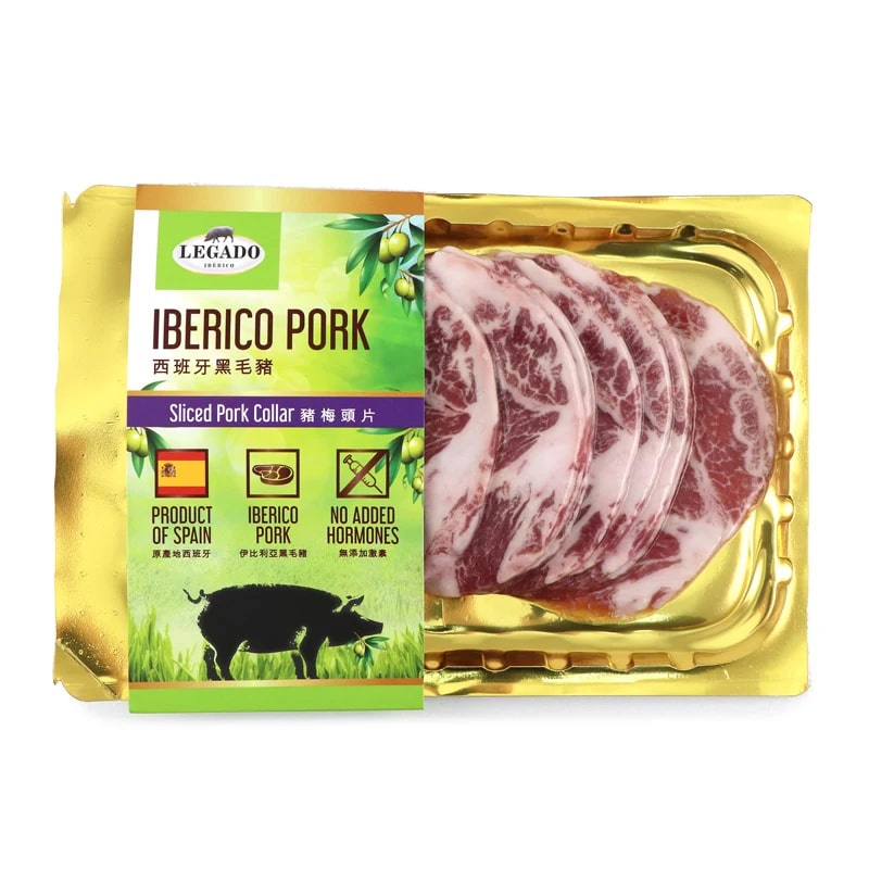 Frozen Spanish Legado Iberico Sliced Pork Collar for hot pot 200g*