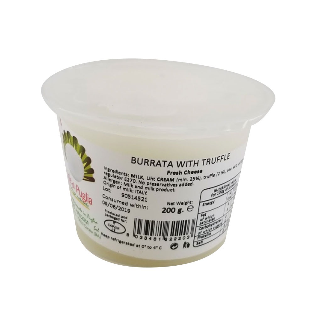 Italian Burrata Tartufo Cheese - 200g*