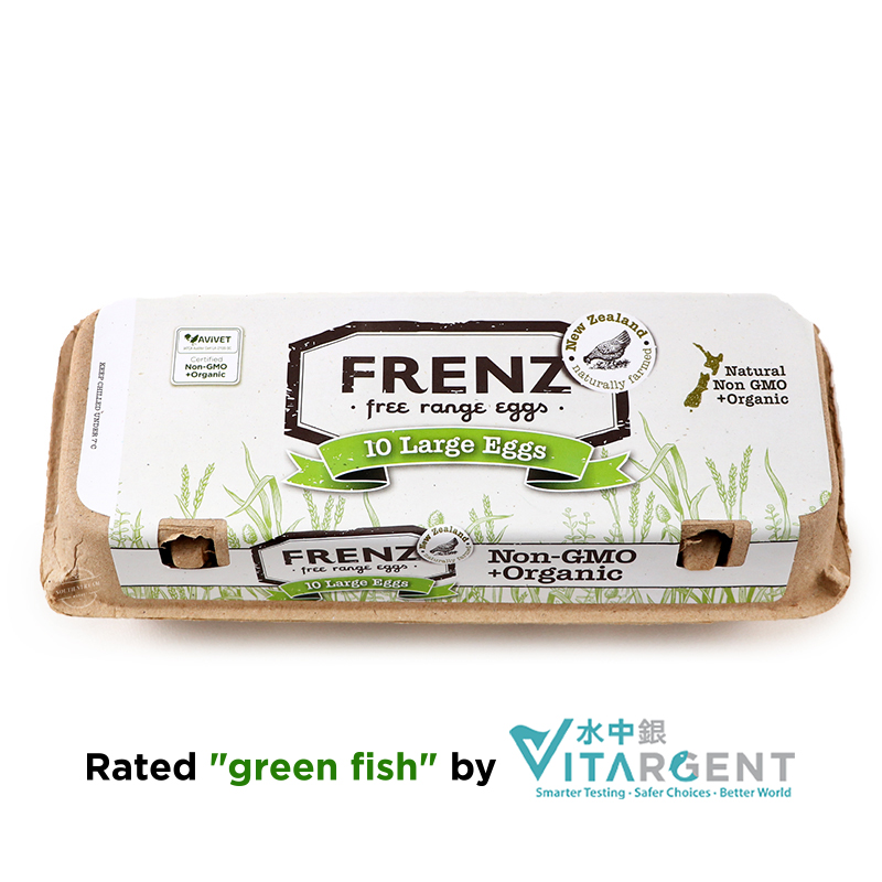 NZ Frenz Free Range Organic Eggs (Size 8) 10pcs*
